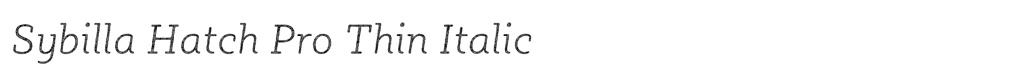 Sybilla Hatch Pro Thin Italic image